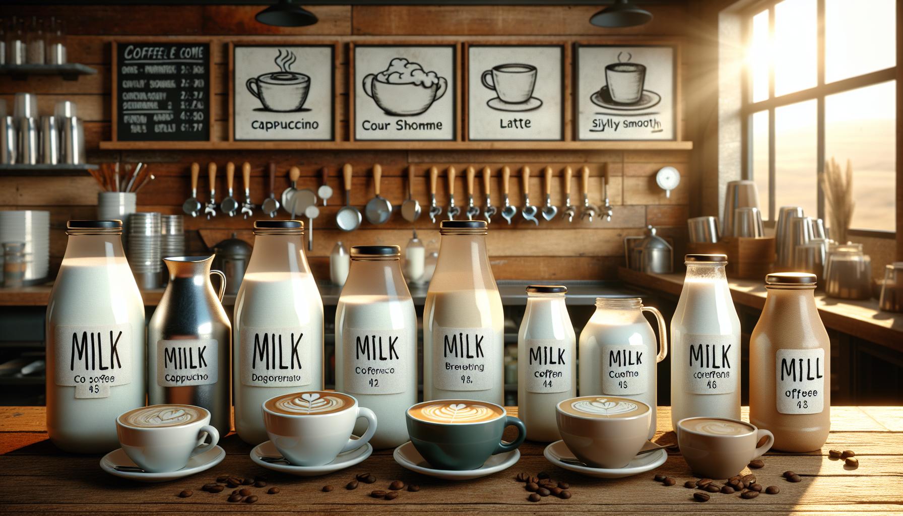 milk for cappuccino